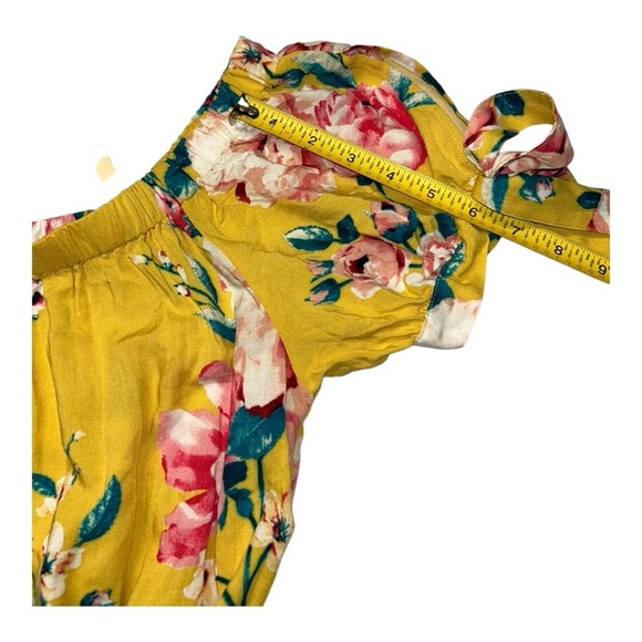 Band of Gypsies Maxi Dress Size 8 New Floral Off-Shoulder Yellow, Pink Dress - Picture 10 of 14